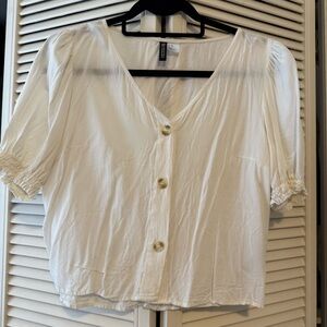 Cute Lightweight Button Down Blouse